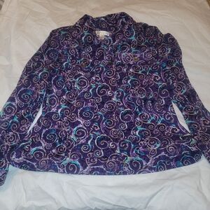 Christopher & Banks Purple Swirl Blazer
